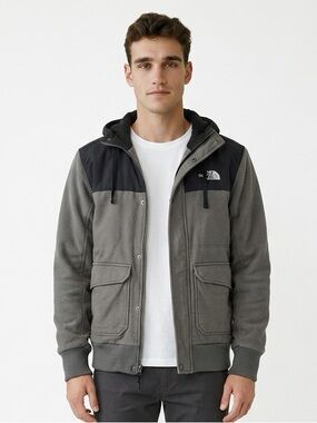 THE NORTH FACE | Two-Tone Hooded Jacket Gray and Black Men’s Size Small